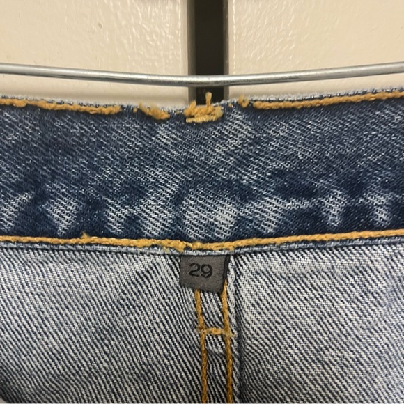 CARMAR Zip Front Distressed Beatrice Denim Skirt Sz 29 - Picture 8 of 8